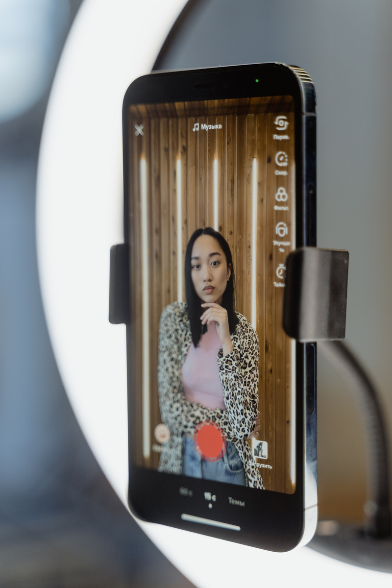 A Woman Posing at the Camera